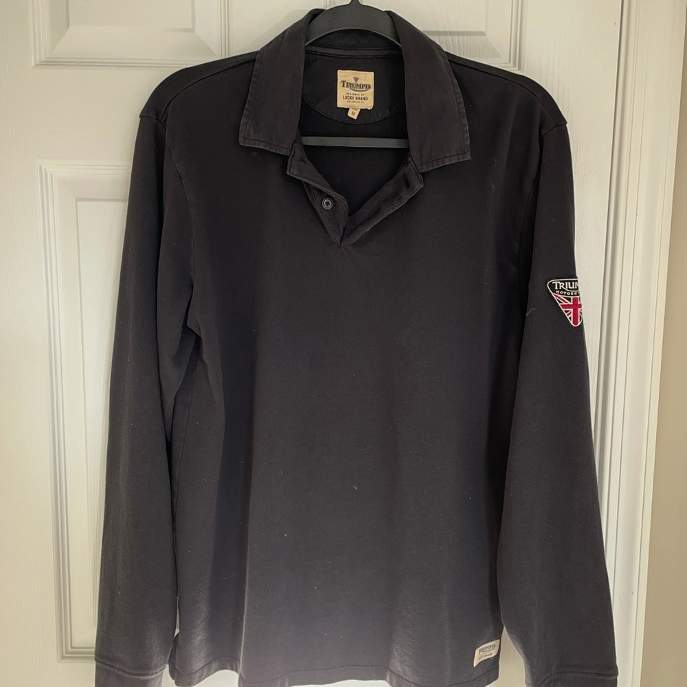 Triumph motorcycle long sleeve polo